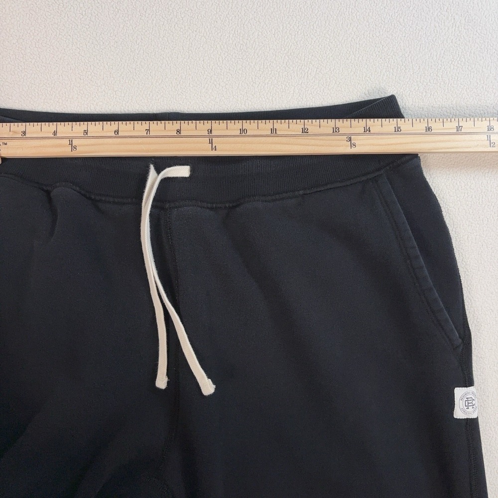 Reigning Champ Sweatpants Men's L Black 100% Cotton Drawstring Logo Gym Lounge - Picture 9 of 16